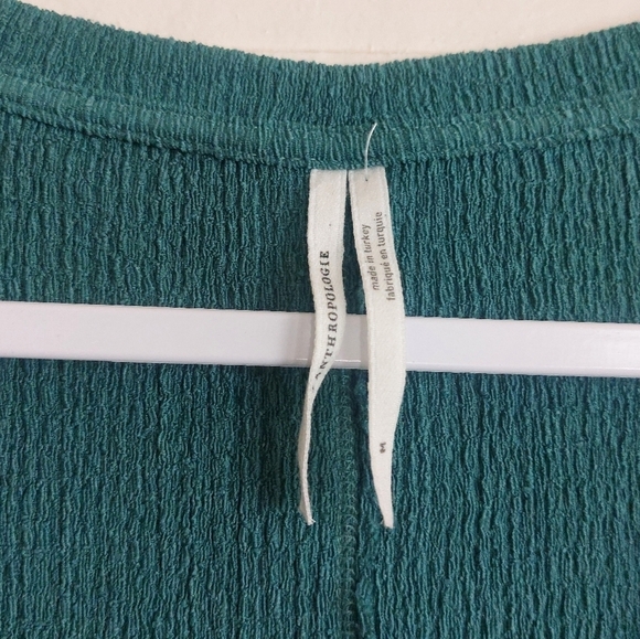 Anthropologie Long Sleeve Textured V-neck Top- size M - Picture 5 of 7